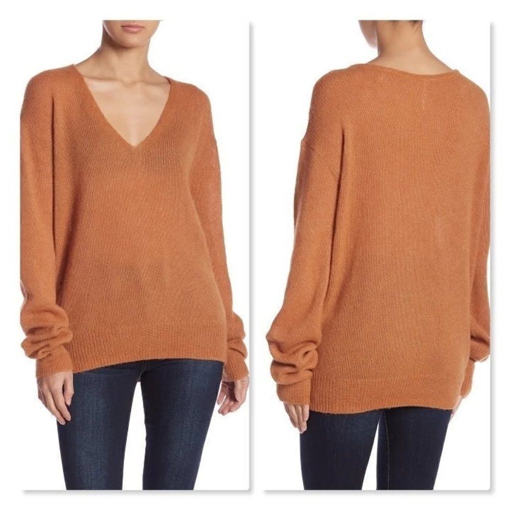 FREE PEOPLE | Gossamer V-Neck Sweater - [Small in Terracotta]